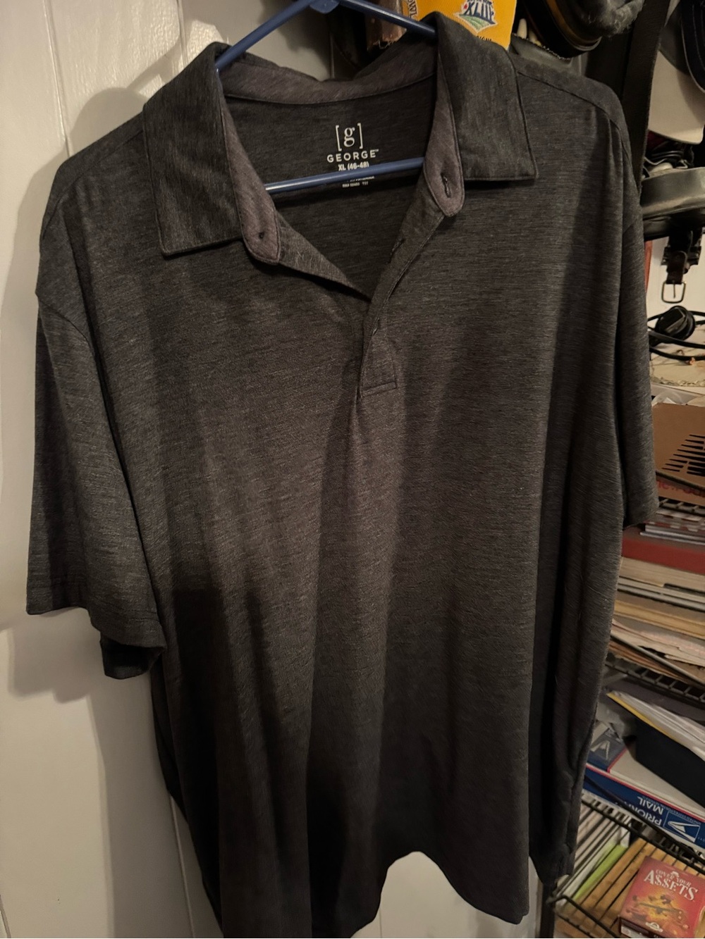 George Men's Dark Charcoal Polo Shirt
